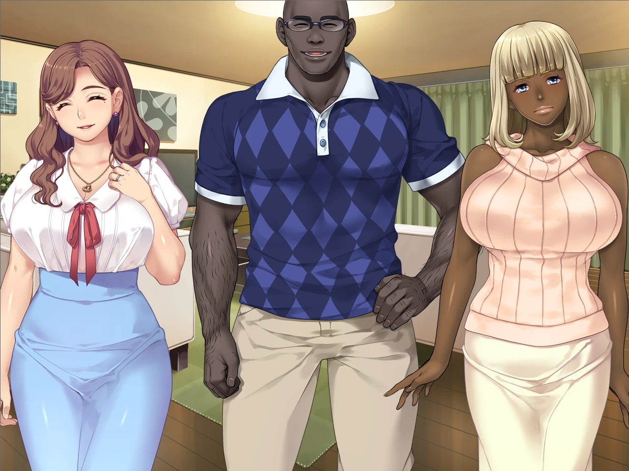 【日系ADV】人妻与隔壁黑人大叔的故事-汉化版,附全CG存档(PC